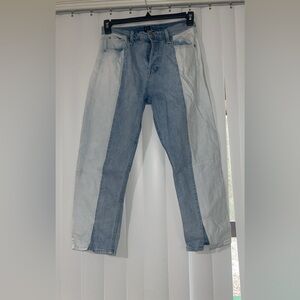 GAP Two-Tone Blue and White Women's Cropped Jeans